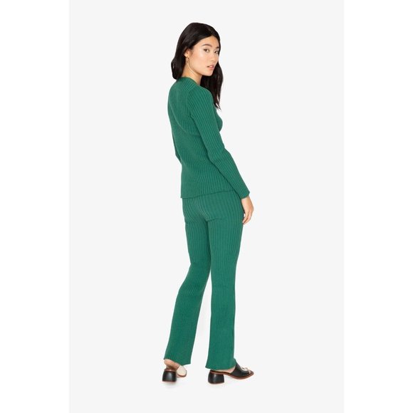 Callahan Trish Pants Fern Green Rib Knit - Picture 3 of 5